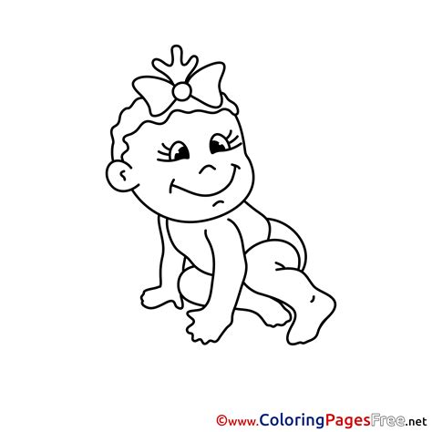 baby children  colouring page