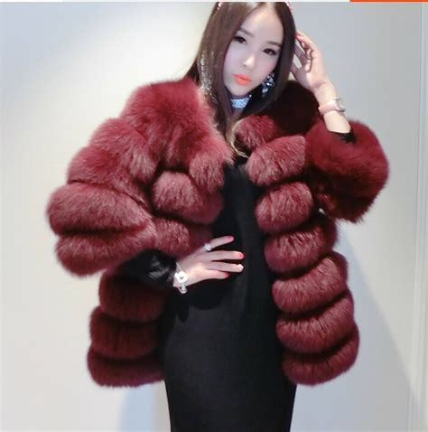 luxury 2017 real fox fur coat for women natural fox genuine russian