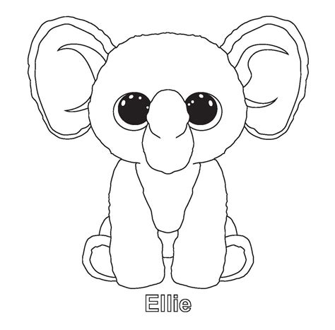 ellie   ty beenie boo coloring sheets coloring pages