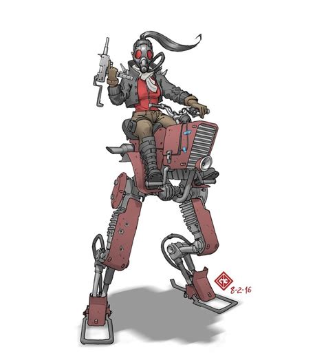 bandit   einikis  deviantart robot cute dieselpunk mech