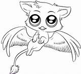 Coloring Pages Cute Anime Animal Gryphon Chibi Animals Drawing Printable Color Designlooter Drawings 76kb 555px Getcolorings Getdrawings Netart sketch template
