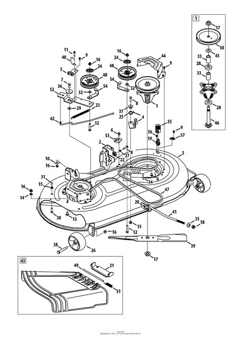 mtd axs    parts diagram  mower deck