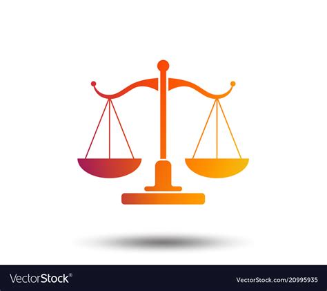 scales  justice sign icon court  law symbol vector image