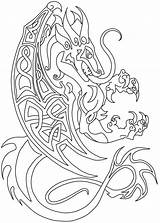 Celtic Dragon Coloring Pages Drawing Commish Designs Knot Deviantart Drawings Animals Printable Dragons Traditional Getdrawings Getcolorings Knotwork Patterns sketch template