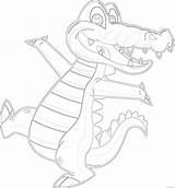 Alligator Coloring Cute Baby Coloring4free Crocodile Related Posts Animal sketch template