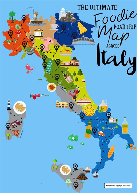 ultimate map    eat  italy   hand luggage