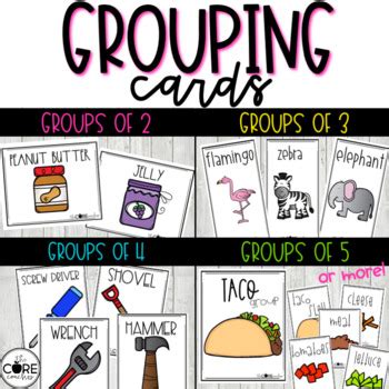 grouping cards partner cards small group cards student grouping cards