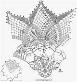 Crochet Drawing Pattern Pineapple Doily Lace Getdrawings Flower Drawings sketch template