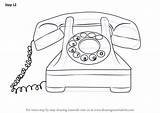 Telephone Phones Drawingtutorials101 Tutorials Improvements sketch template