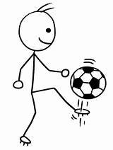 Stickman Coloring Pages Wonder Football sketch template