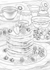 Pancakes Favoreads Coloring sketch template