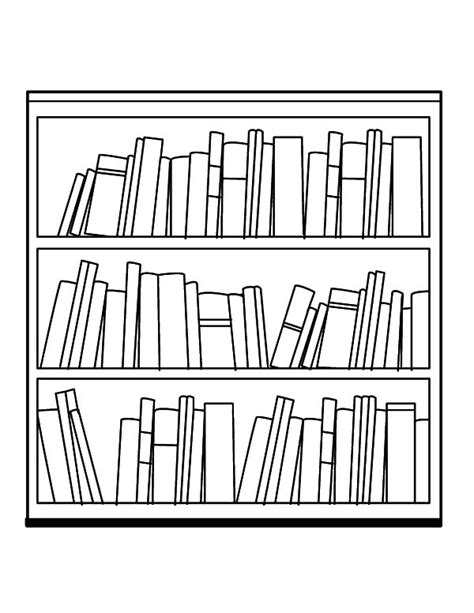 bookshelf coloring page