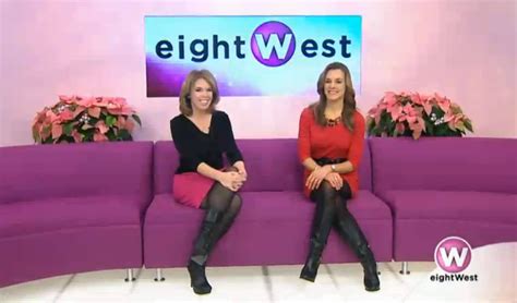 appreciation  booted newswomen caster appreciation west tv television set television