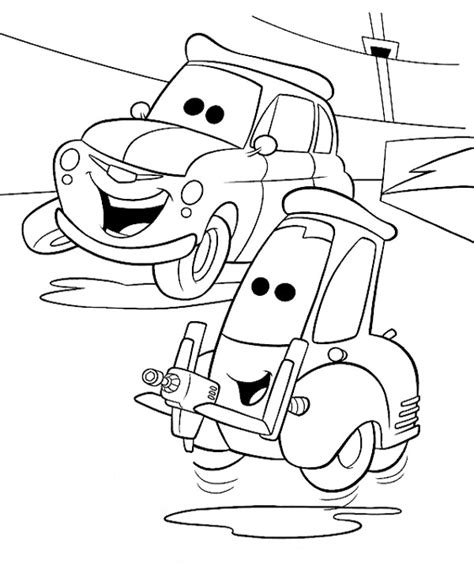 guido  forklift  cars  coloring page