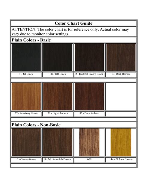 sample hair color chart templates    hair color chart   glamorous results