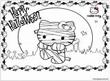 Hello Kitty Halloween Cartoon Coloring Pages Online Color Coloringpagesonly sketch template