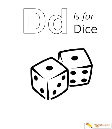 dice coloring sheet