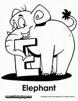 Elephant Coloring Pages Cartoon Clipart Printable Comments Library sketch template