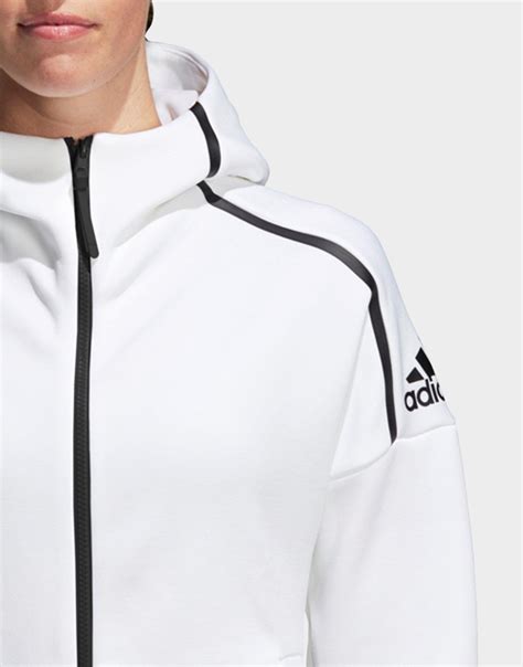 adidas zne fast release hoodie  white lyst