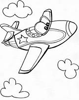 Airplane Coloring Pages Cartoon Getdrawings Printable sketch template