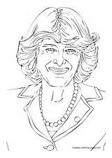Coloring Pages Royal Family British Camilla Search sketch template