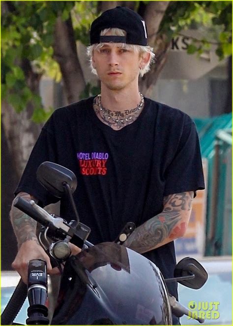 machine gun kelly goes for motorcycle ride after saying he