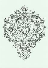 Lotus Ornage Vectorstock sketch template