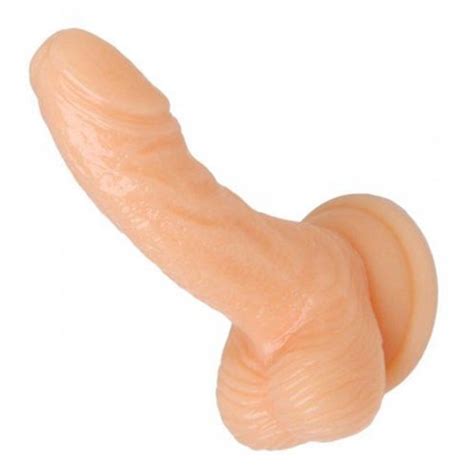 Silicone 4 Inch Realistic Suction Cup Mini Dildo Flesh Sex Toys