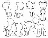 Pony Mlp Little Drawing Draw Own Coloring Blank Pages Characters Bases Template Drawings Ponies Outline Craft Body Paper Party Oc sketch template