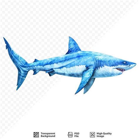premium psd blue shark