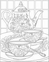 Coloring Pages Haven Creative Dover Books Adult Adults Tea Book Publications Printable Colouring Time Doverpublications Sheets Color Mandala Print Kleurplaten sketch template
