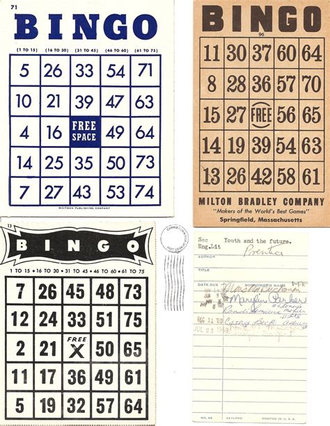 classic bingo cards printable