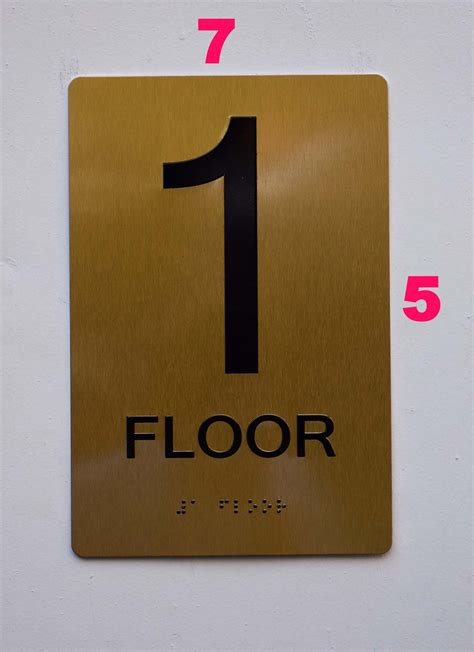 st floor sign product features typeraised tactile graphics  hpd signs  official store