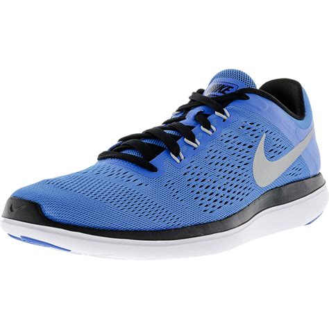 Nike Mens Flex 2016 Rn Photo Blue Metallic Silver Ankle High Running