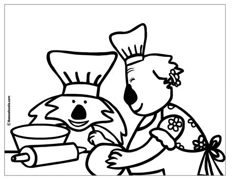 chefs hat coloring page