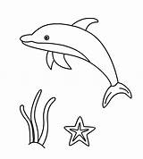 Animals Ocean Coloring Dolphin Pages Printables sketch template