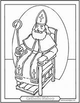 Coloring Pages Catholic Saint Nicholas Bishop Crozier Patrick St Confirmation Color Symbols Kids Print Printable Children Feast Miter Ireland Sheet sketch template