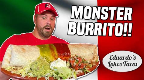 monster mexican burrito challenge  mozzarella cheese youtube