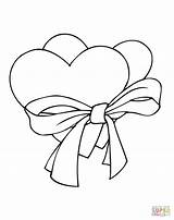 Hearts Coloring Pages Getdrawings Two sketch template