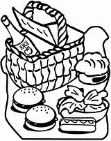 Picnic Coloring Pages Clipart Basket Blanket Drawing Colouring Crayola Food Printable Preschool Picnics Clip Family Kids Color Book Dibujos Colour sketch template