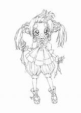 Clown Coloring Pages Sureya Girl Miss Chibi Clowns Line sketch template