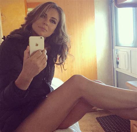 elizabeth hurley flaunts endless legs as she treats fans to sexy snap