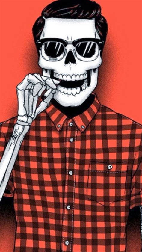 Skull Man Smoking Iphone 6 6 Plus And Iphone 5 4 Wallpapers