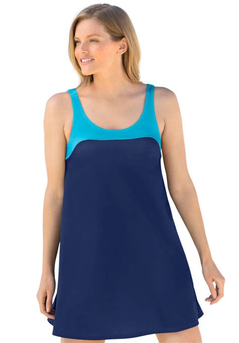 2 Piece Colorblock Swimdress By Swim 365® Plus Size