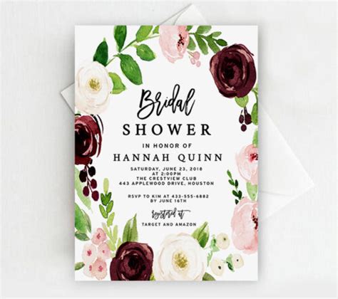 bridal shower printables printable market