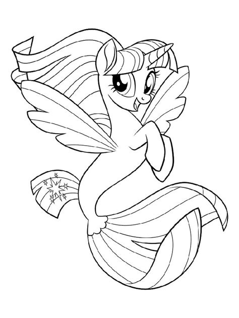 printable mermaid pony coloring pages mermaid coloring pages