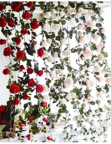 rose flower wall hanging fake flower rattan wedding party birthday flower wall decoraction