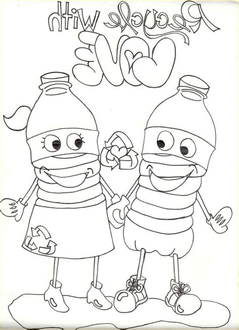 recycle coloring pages   clip art  love coloring