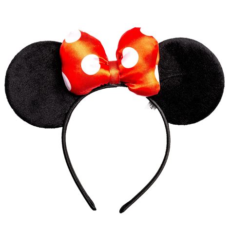 disney minnie mouse red polka dot bow ears headband walmartcom