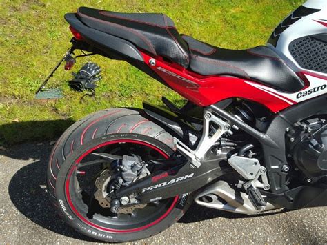 custom seat  red tyre threads bike motorcycle honda